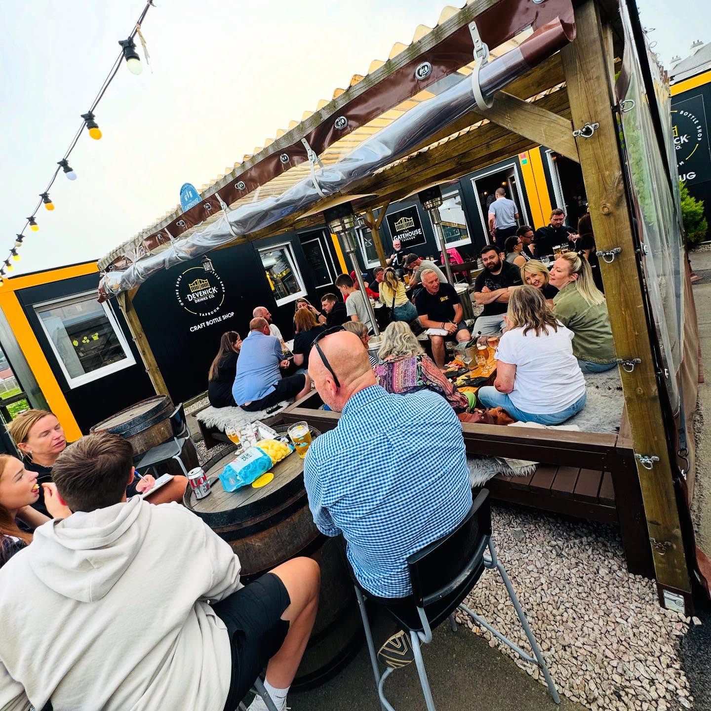 The Gatehouse Taproom beer garden